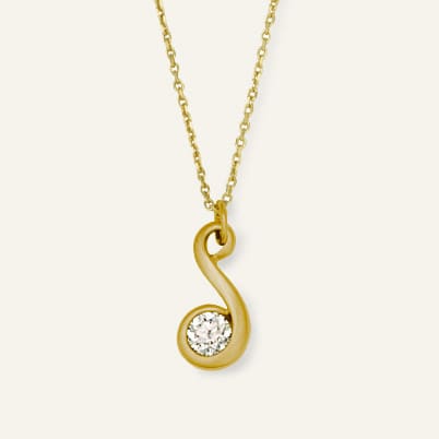 Sweet Embrace_Diamond_Pendant_Yellow Gold Sweet Sweet Embrace Diamond Necklace